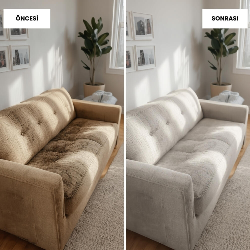 Oturma alanı koltuk yıkama sonucu